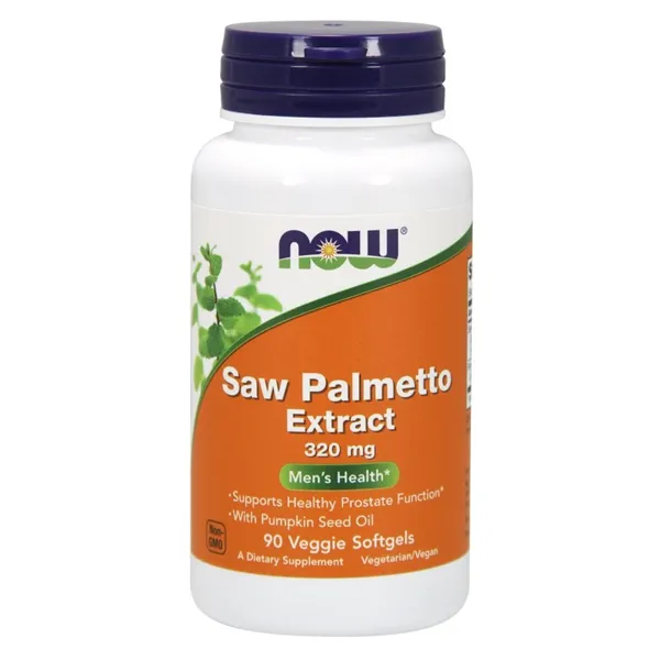 Экстракт карликовой пальмы с маслом семян тыквы, 320 мг — 90 растительных мягких капсул