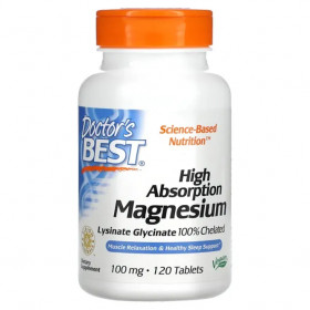 High Absorption Magnesium, 100mg - 120 tablets