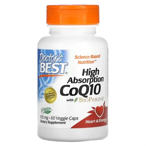 Augstas absorbcijas CoQ10 ar BioPerine, 100 mg - 60 v-kapsulas
