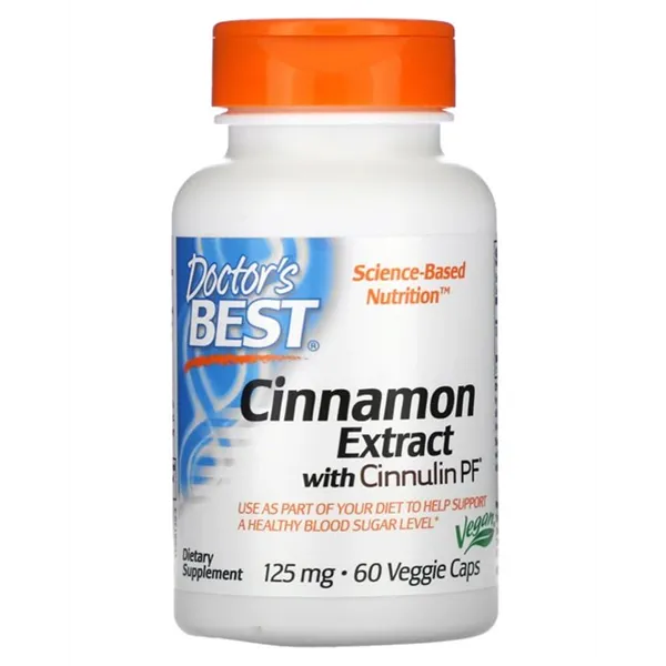 Cinnamon Extract with CinnulinPF, 125mg - 60 vcaps