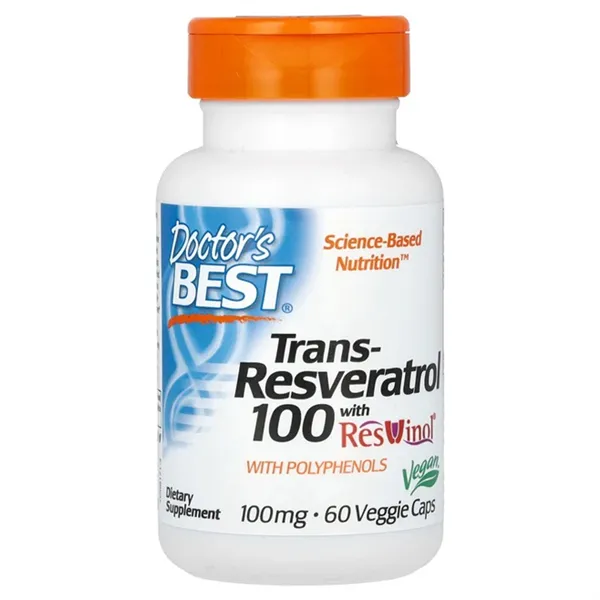 Trans-resveratrolis su ResVinol, 100 mg - 60 v kapsulių
