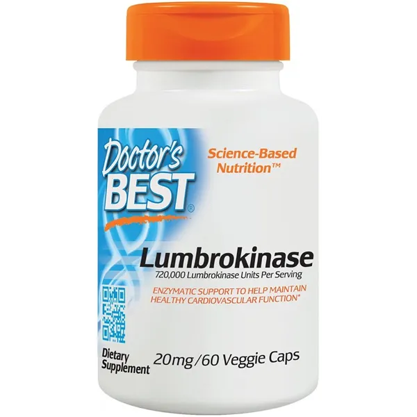 Lumbrokinase, 20mg - 60 vcaps