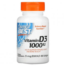 D3 vitamīns, 1000 SV - 180 mīkstās želejas