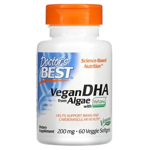 Vegāns DHA no aļģēm, 200 mg - 60 veģetārās mīkstās kapsulas