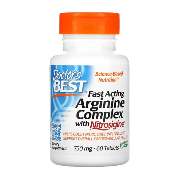 Быстродействующий комплекс аргинина с нитрозигином, 750 мг — 60 таблеток