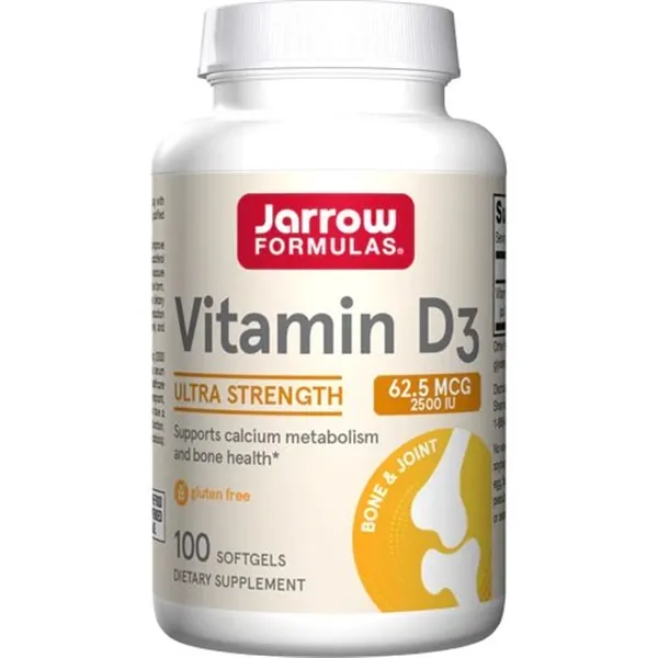 D3 vitamīns, 2500 SV - 100 mīkstās želejas