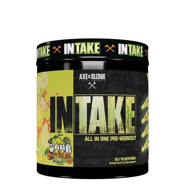 „Intake All in One“ prieš treniruotę, rūgštaus citrusinio skonio gėrimas – 440 g