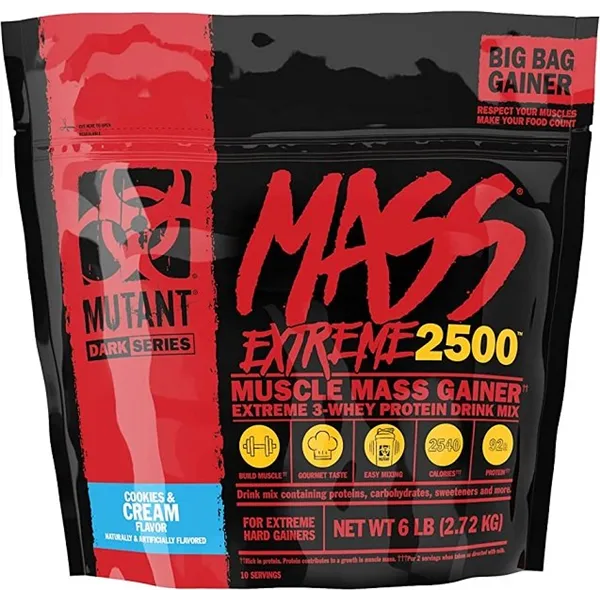 Mutant Mass Extreme 2500, sausainiai ir grietinėlė - 2720 g