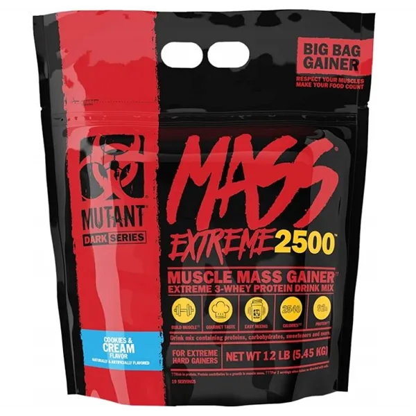 Mutant Mass Extreme 2500, cepumi un krējums - 5450g