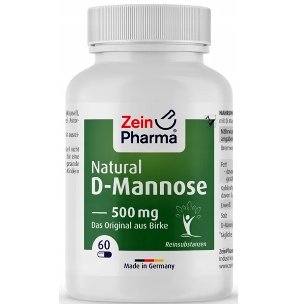 Dabīgā D-mannoze, 500 mg - 60 kapsulas