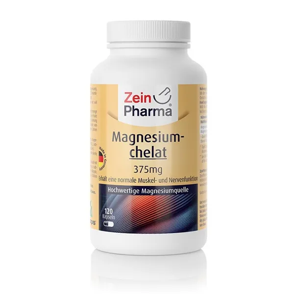 Magnesiumkelaatti, 375 mg - 120 kaps.