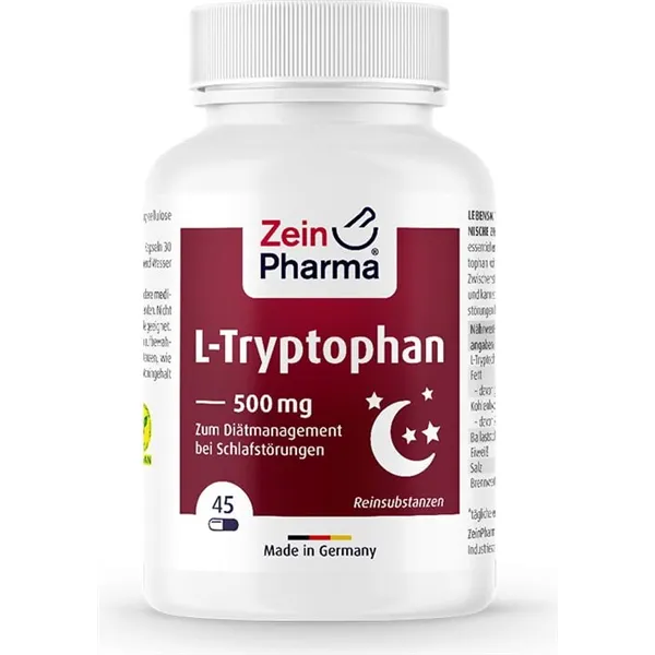 L-triptofāns, 500 mg - 45 v-kapsulas