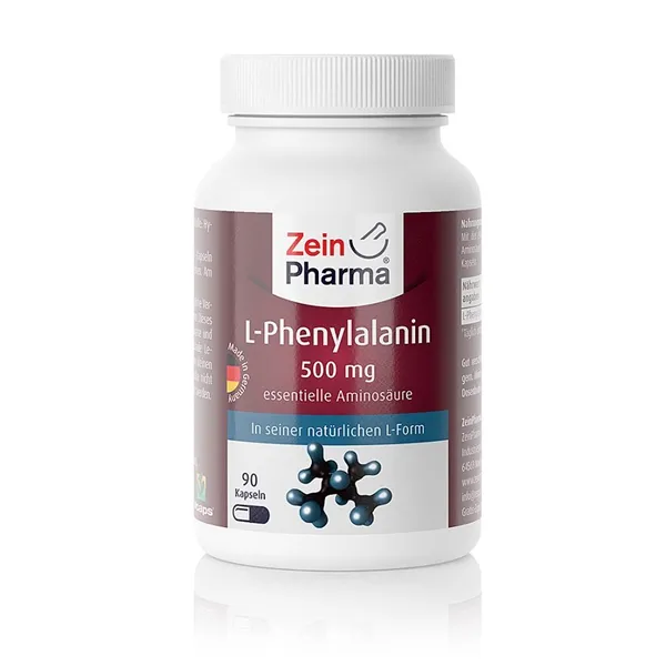 L-fenilalanīns, 500 mg - 90 kapsulas