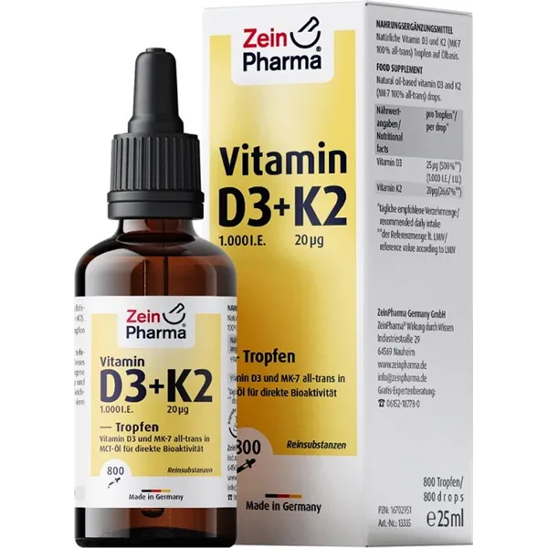 D3 vitamīns + K2 - 25 ml.