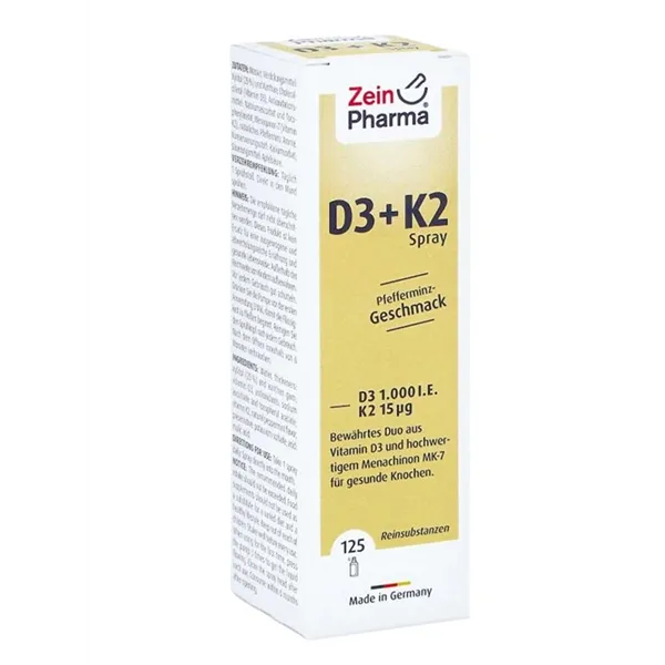 Vitamino D3 + K2 purškalas, pipirmėčių skonio - 25 ml.