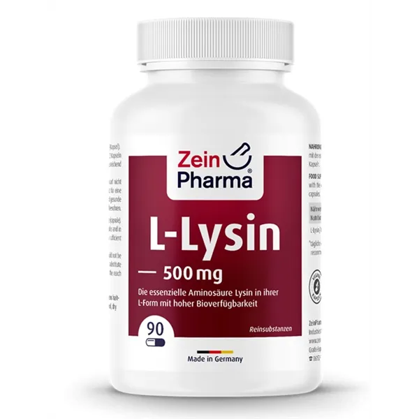 L-lizinas, 500 mg - 90 v kapsulių
