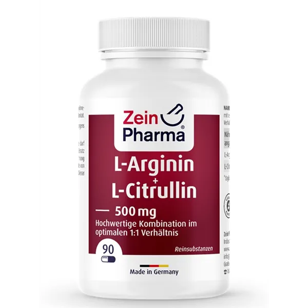 L-arginiini + L-sitrulliini, 500 mg - 90 kaps.