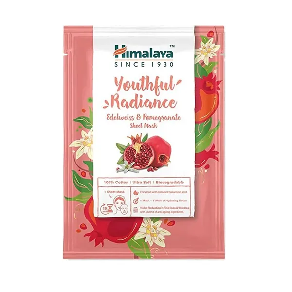 Youthful Radiance Edelweiss & Pomegranate Sheet Mask - 30 ml.