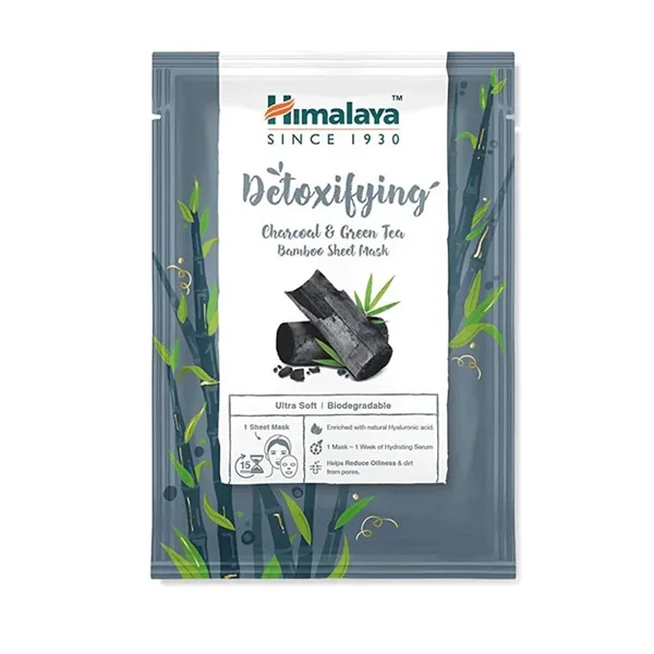 Detoxifying Charcoal & Green Tea Bamboo Sheet Mask - 30 ml.