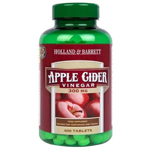 Ābolu sidra etiķis, 300 mg - 400 tabletes