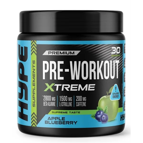 Pre-Workout Xtreme, omena-mustikka - 300g