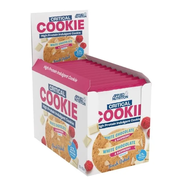 Kritiskās cepumi, baltā šokolāde un avenes - 12 x 73 g