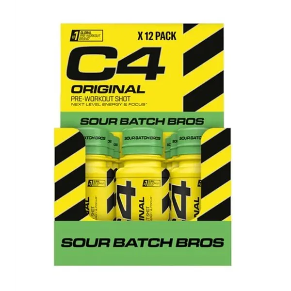 C4 Original Pre-Workout Shot, Sour Batch Bros - 12 x 60 мл.