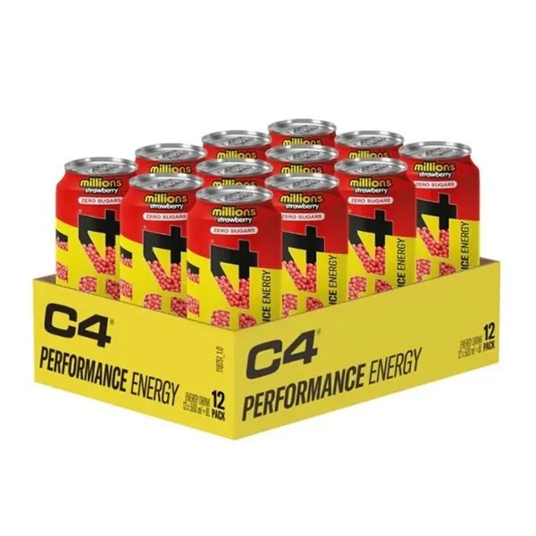 C4 Performance Energy, Millions Strawberry - 12 x 500 ml.