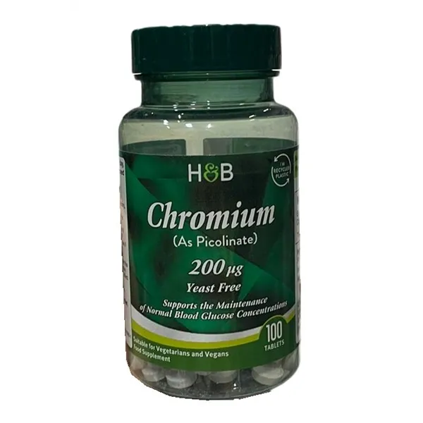 Kromipikolinaatti, 200 mikrogrammaa - 100 tablettia