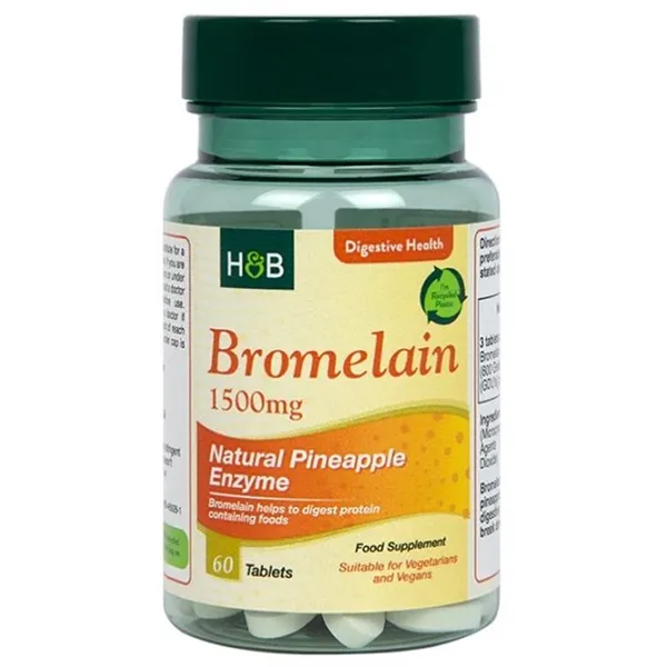 Bromelaīns, 1500 mg - 60 tabletes