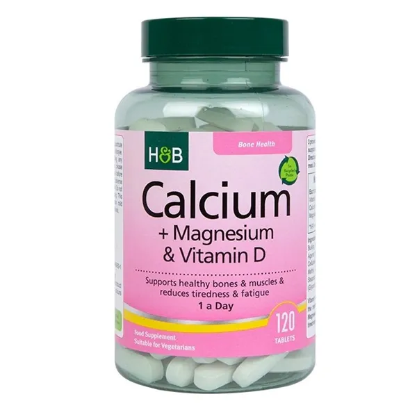 Kalcis + magnis ir vitaminas D – 120 vegetariškų tablečių