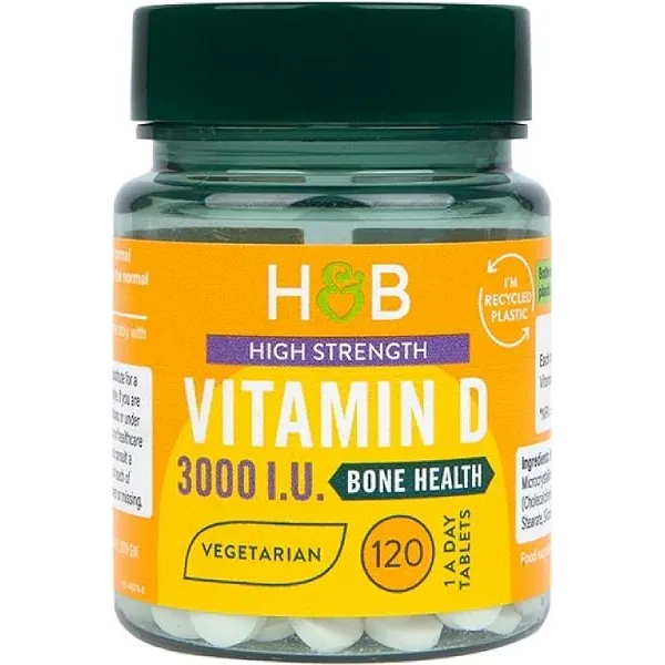 Didelės koncentracijos vitaminas D, 3000 TV – 120 tablečių