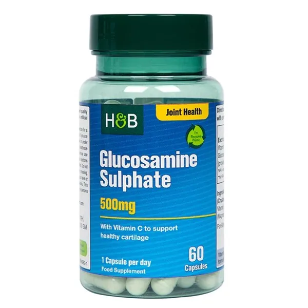 Gliukozamino sulfatas, 500 mg - 60 kapsulių