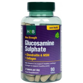 Максимальная сила: сульфат глюкозамина + хондроитин и МСМ + коллаген - 90 таблеток