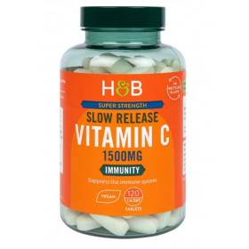 Īpaši spēcīgs, lēnas iedarbības C vitamīns, 1500 mg - 120 vegānas tabletes