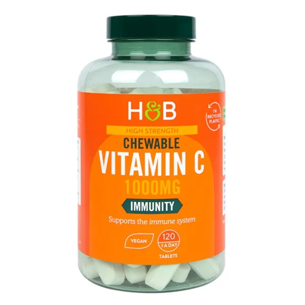 Vahva pureskeltava C-vitamiini, 1000 mg - 120 tablettia