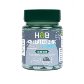 Helatēts cinks un varš, 15 mg - 120 tabletes