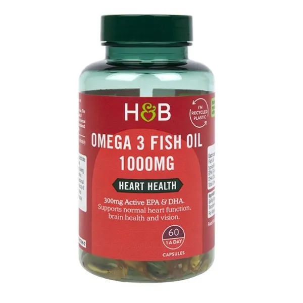 Omega 3 žuvų taukai, 1000 mg - 60 kapsulių