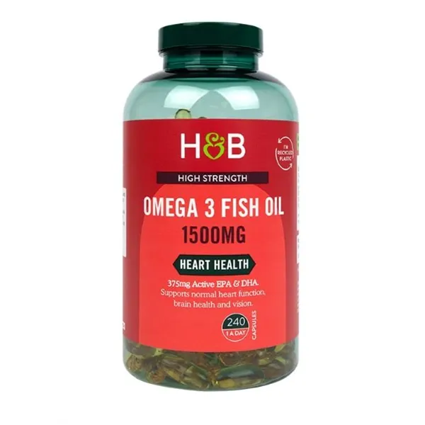 Omega 3 žuvų taukai, 1500 mg - 240 kapsulių