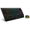 Keyboard and Mouse Krom Kabala Black Multicolour Spanish Qwerty