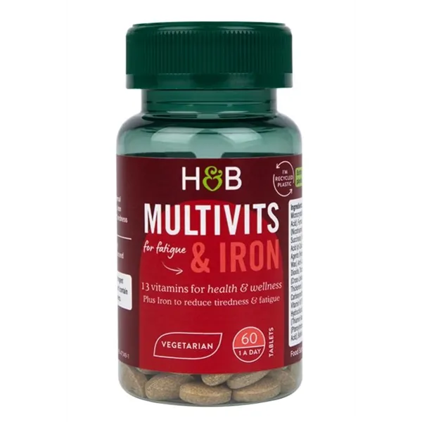 Multivitaminai ir geležis – 60 tablečių (EAN 5059604473494)