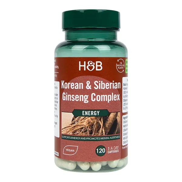Korean & Siberian Ginseng Complex - 120 vcaps