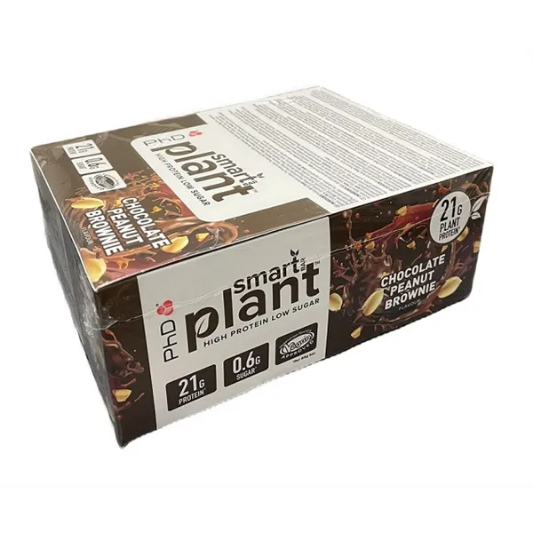 Smart Bar Plant, Chocolate Peanut Brownie - 12 x 64g