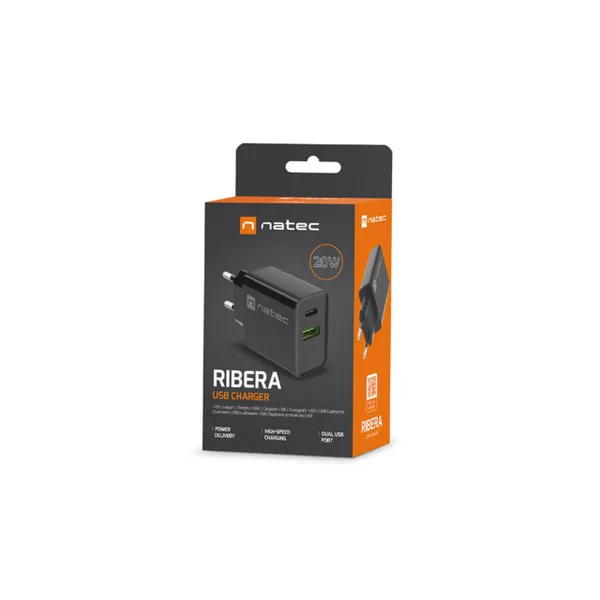 Seinalaadija Natec RIBERA NUC-2062 Must 20 W