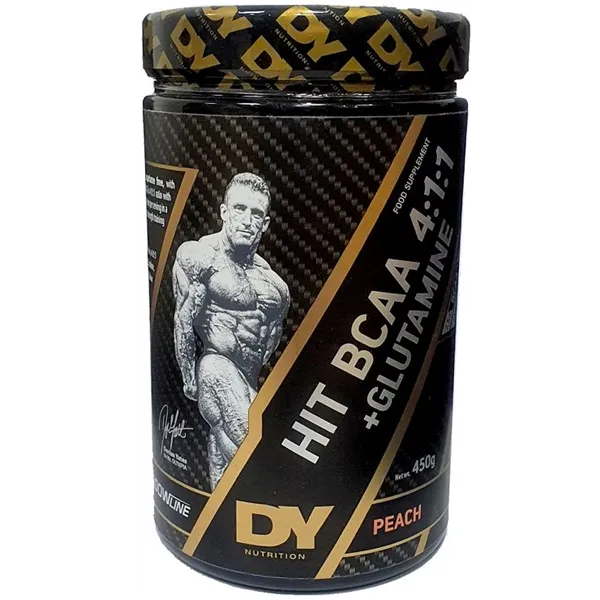  HIT BCAA 4:1:1 + Glutaminas, persikų skonio - 450 g