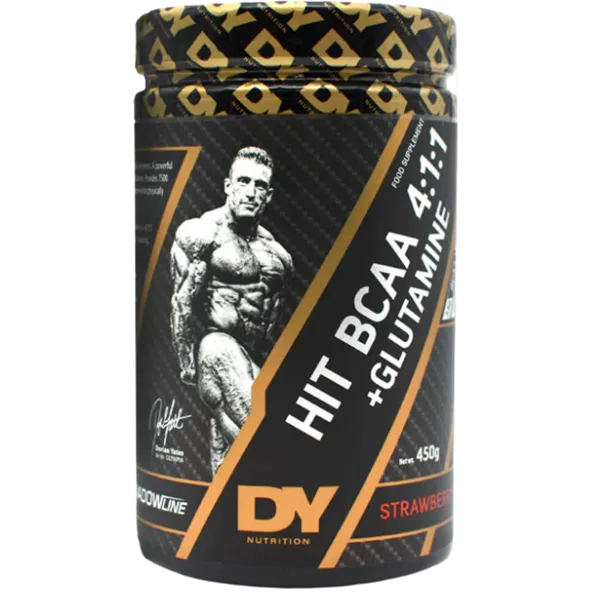 HIT BCAA 4:1:1 + Glutaminas, braškių skonio - 450 g