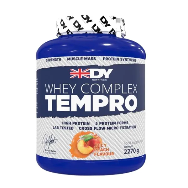 Išrūgų kompleksas Tempro, sultingo persikų skonio - 2270 g