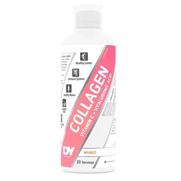 Šķidrais kolagēns + C vitamīns + hialuronskābe, mango - 500 ml.