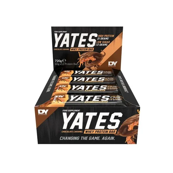 Yates proteiinipatukka, suklaakaramelli - 12 x 60 g
