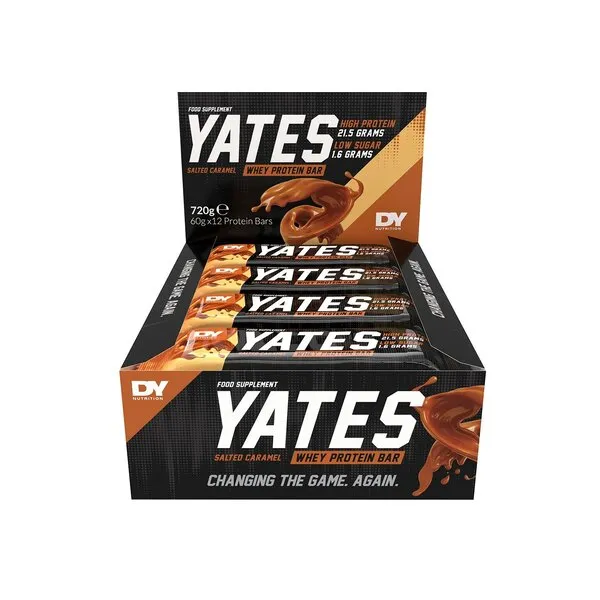 Yates proteīna batoniņš, sāļā karamele - 12 x 60 g
